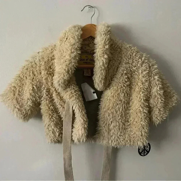 NWT Girls Piece of Cake Sherpa  Cardigan Short Sleeve 12/14 - Picture 2 of 5